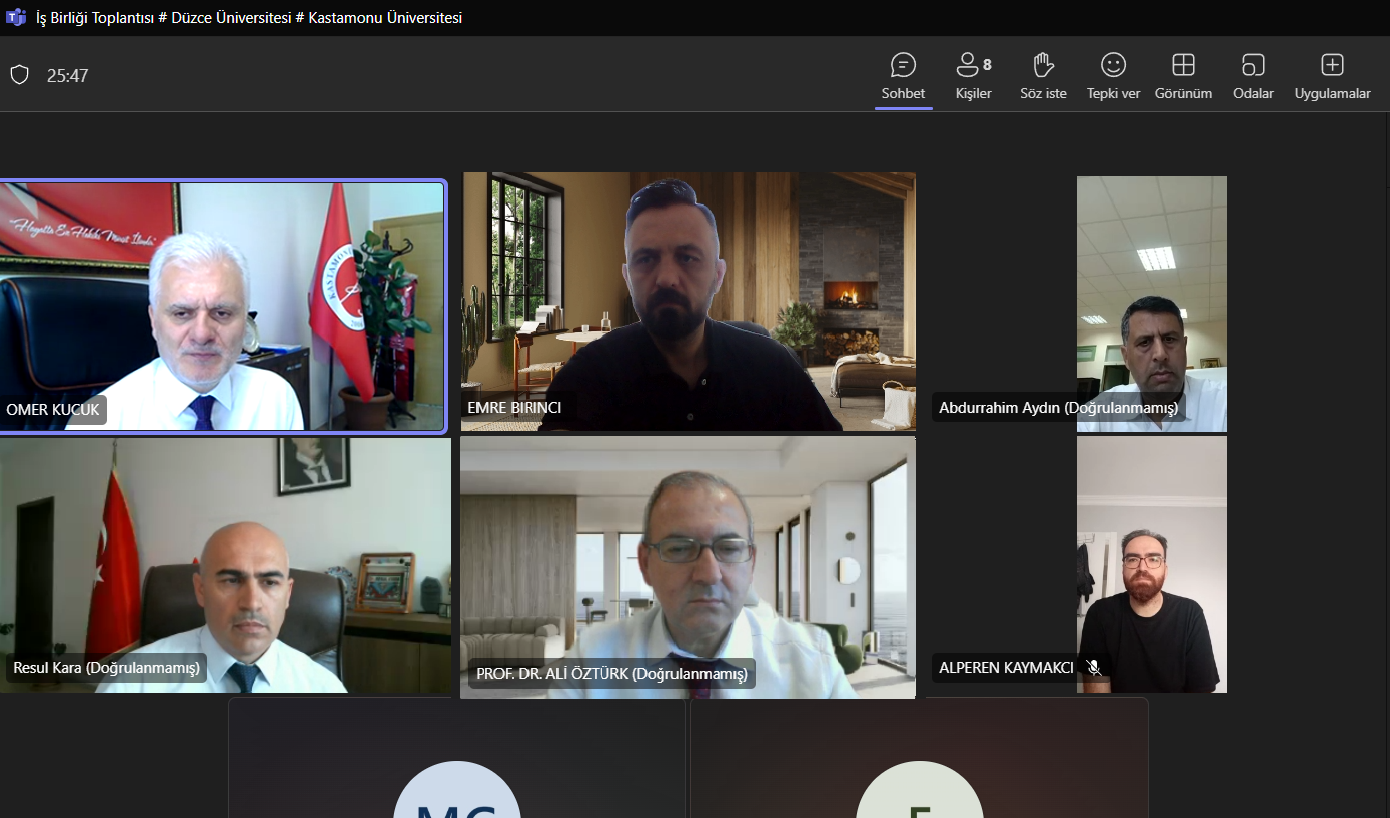 Kastamonu Üniversitesi ile Düzce Üniversitesi Arasında İmzalanan İş Birliği Protokolleri Kapsamında İlk Toplantı Gerçekleştirildi